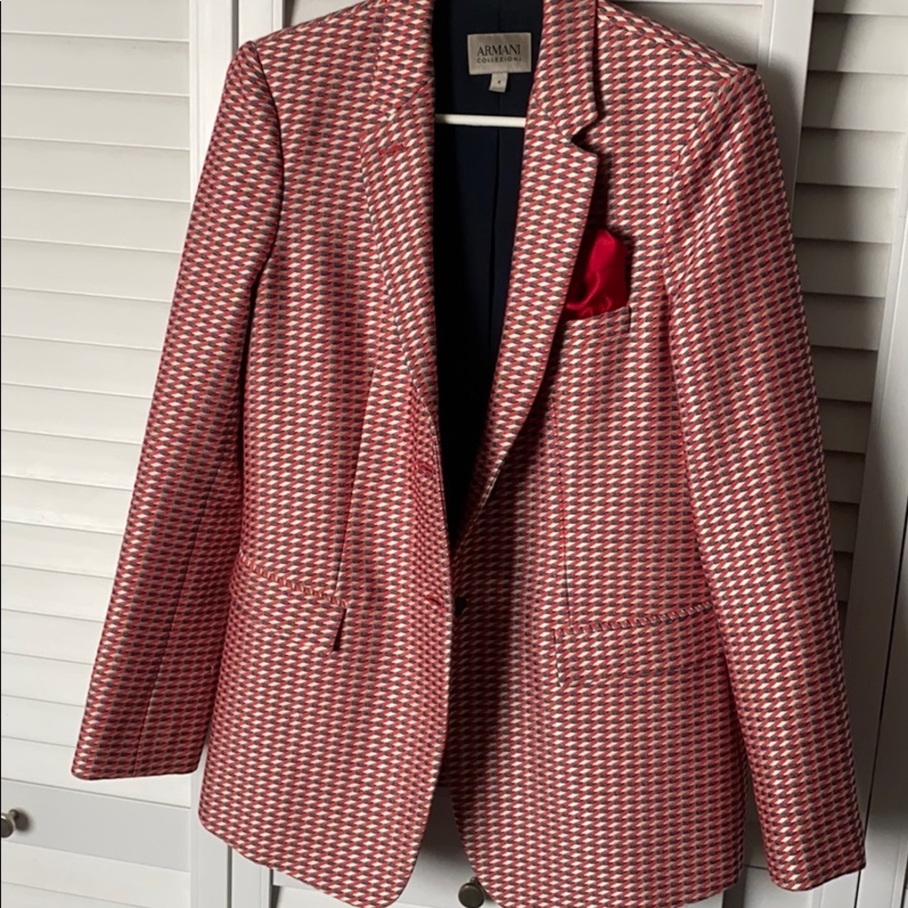 Long  multicolor Jacquard Jacket